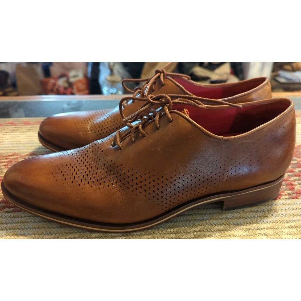 Men's Cole Haan Washington Grand Laser Chesnut Wingtip Oxford - 9 M - C24523 - Picture 6 of 10